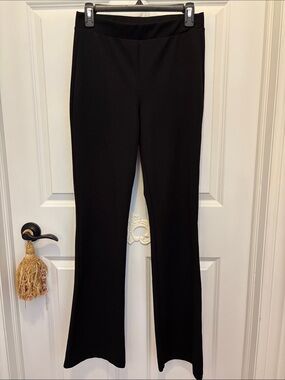 Zara Black Stretch Flare Pants Large